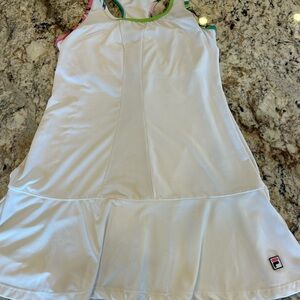 Fila White Dress with Multicolor Accents